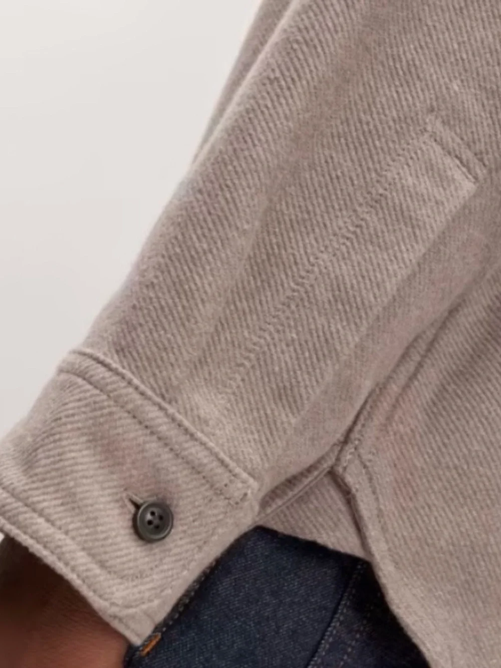 Everlane Men’s Everlane Heavyweight Cotton Overshirt Heathered Brown Medium $138